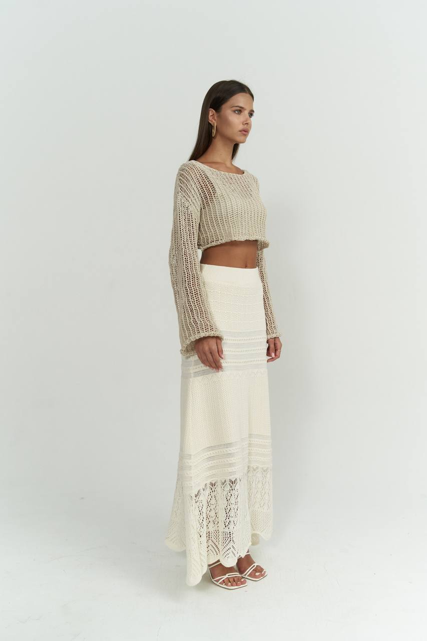 MAJE CROCHET SKIRT