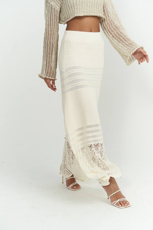 MAJE CROCHET SKIRT