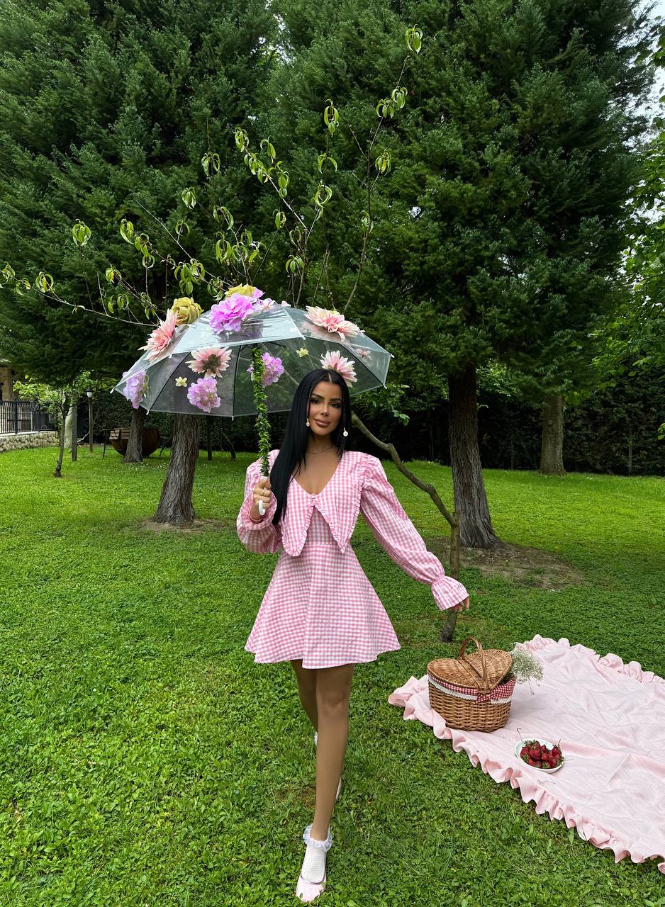 PINK GINGHAM DRESS