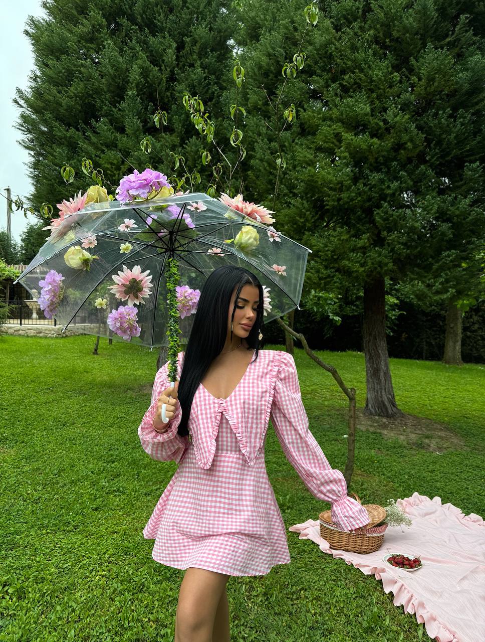 PINK GINGHAM DRESS